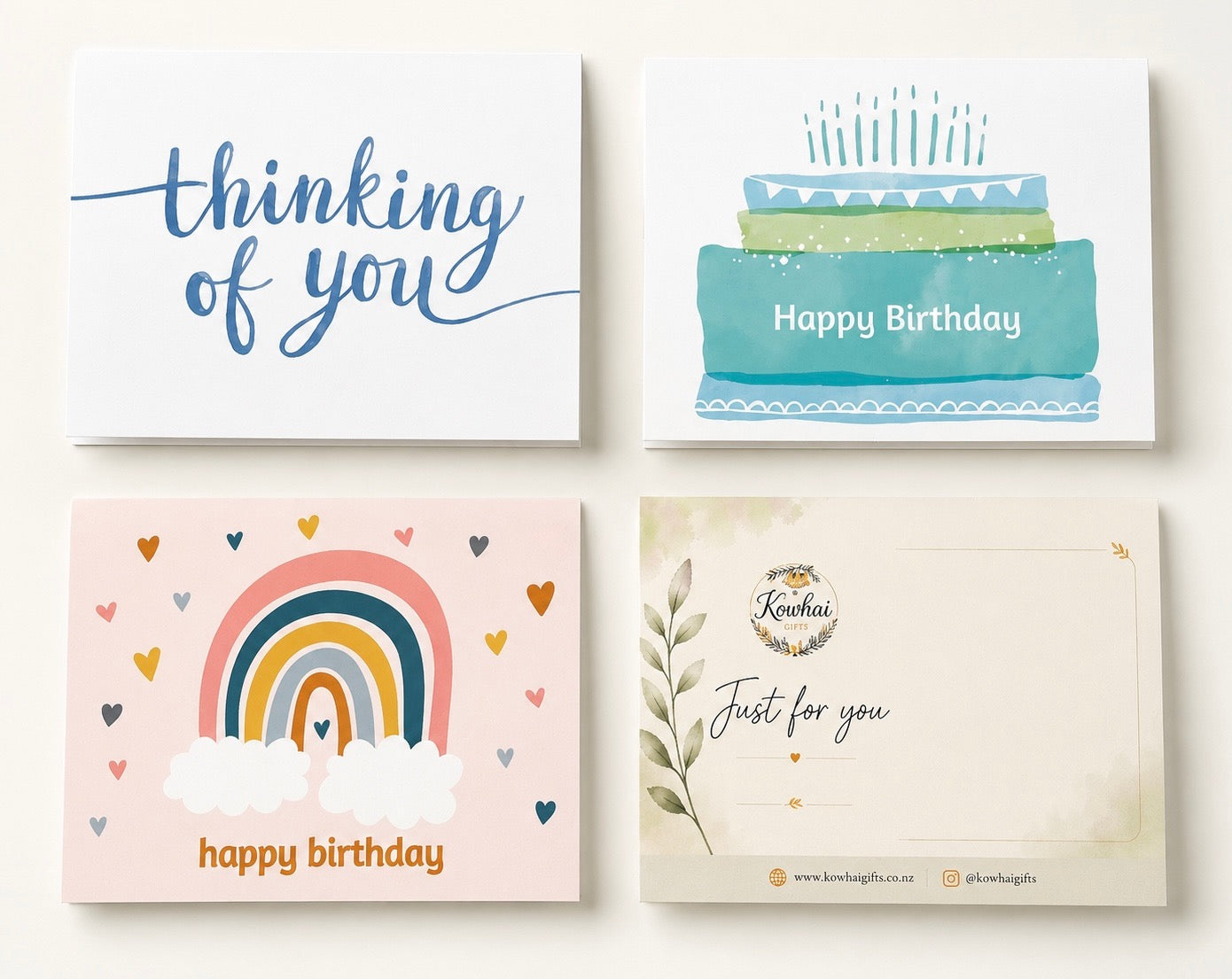 Personal hand written gift cards